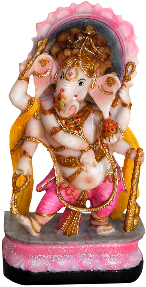 Dancing Ganesh with 6 Arms 9": Krishna Culture